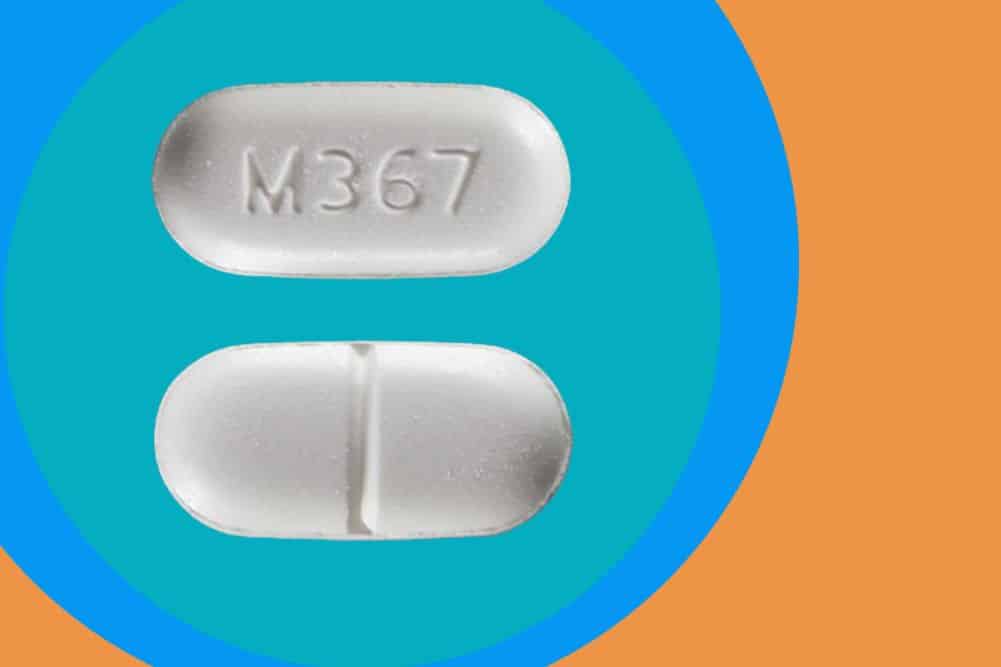 image of an M367 Pill with colored background